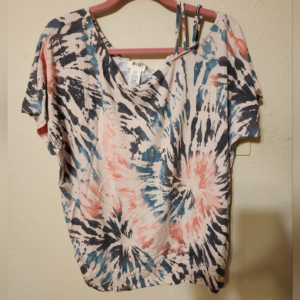 Bibi Tie Dye Strappy Cold Shoulder